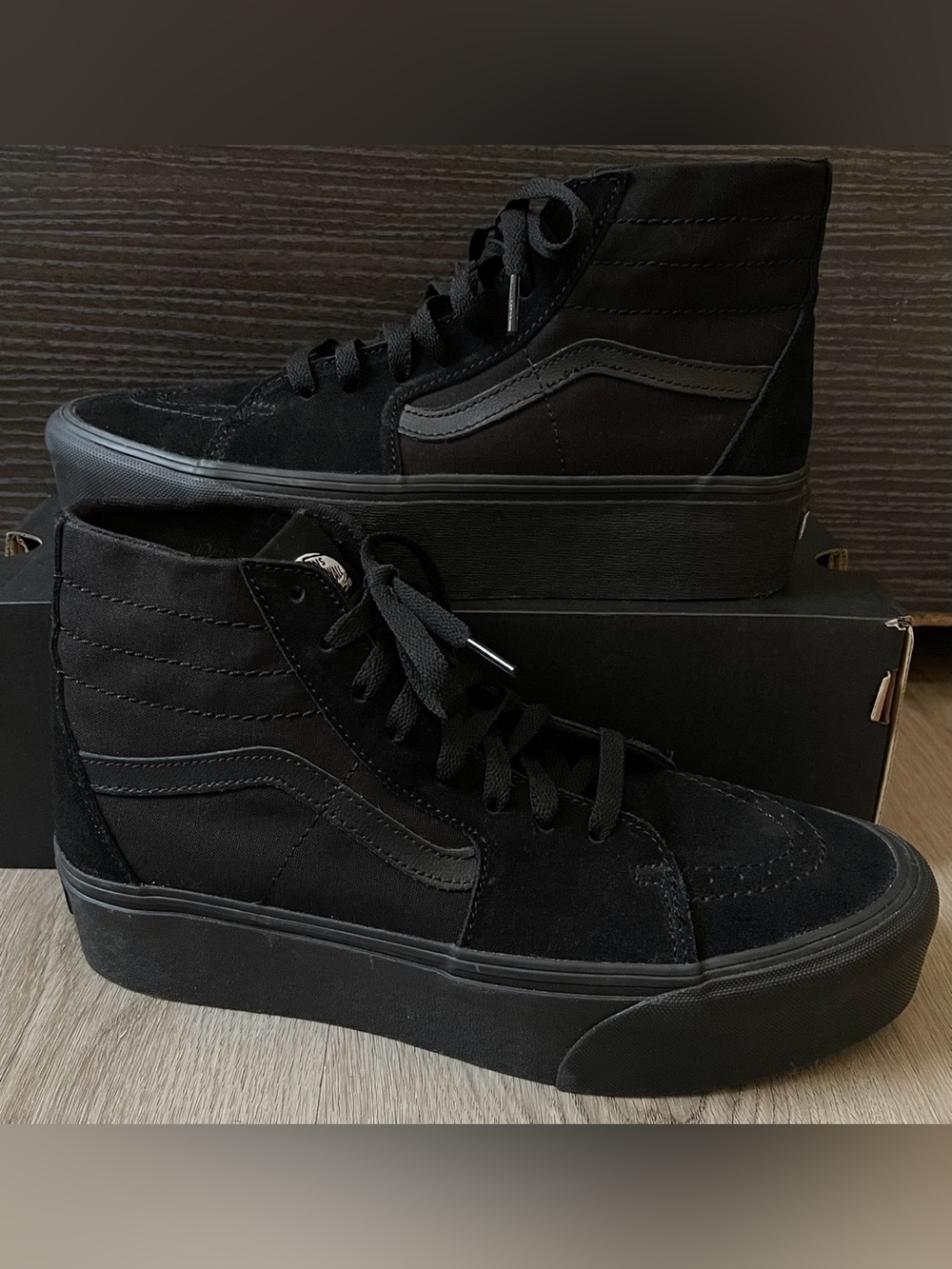 Vans Sk8 Hi Tapered Stackform Black Monochrome - Women’s 11.5 / Men’s 10